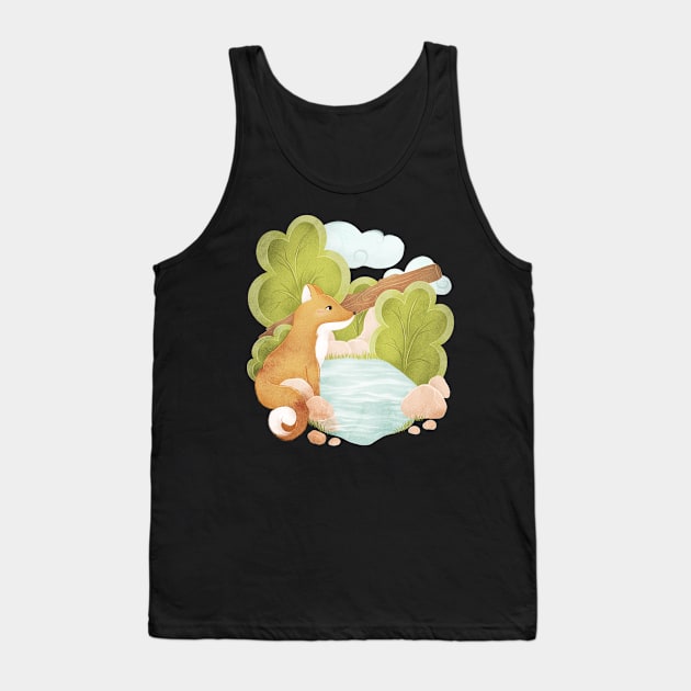 FOREST FOX Tank Top by Catarinabookdesigns